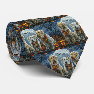 Cravate Loup-hound Halloween Squelettes