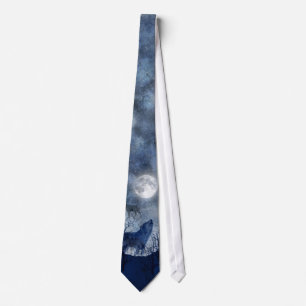Cravate Loup solitaire d'hiver