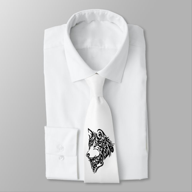 Cravate Loup tribal (Attaché)