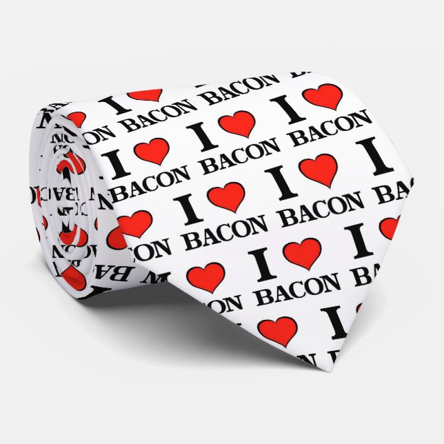 Cravate Love Bacon (Roulé)