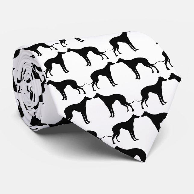 Cravate Love Italian Greyhound Dogs (Roulé)