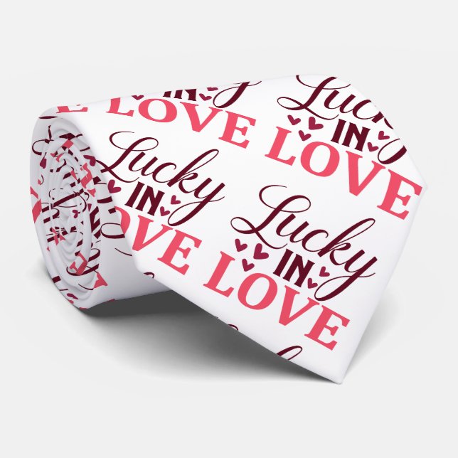 Cravate Lucky In Love Valentine (Roulé)