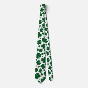 Cravate Lucky St. Patricks Jour Quatre Feuilles Clover