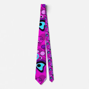 Cravate Lumineux, abstrait, magenta