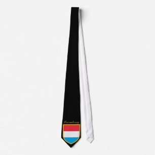 Cravate Luxembourg Drapeau Personnalisé