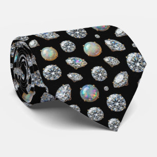 Cravate Luxury Faux Soie Diamant Opale Gentleman