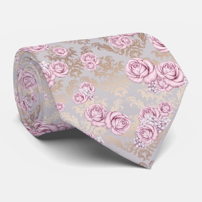 Cravate Luxury Rose Pattern Wrapping Paper (Roulé)