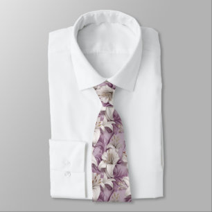 Cravate Lys rose-rose-blanc 3d