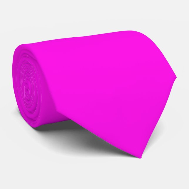 Cravate  Magenta brillant (couleur solide)  (Roulé)
