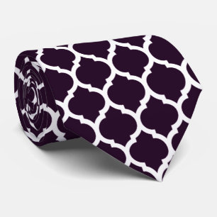 Cravate Magnifique motif moroccain à quatre feuilles en vi