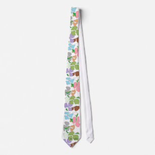 Cravate maigre de fleurs