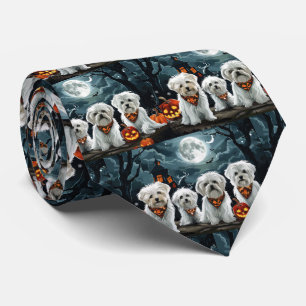 Cravate Maltese Halloween Épouvantable