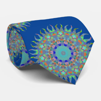Cravate Mandala coloré sur Arrière - plan Couleur de votre
