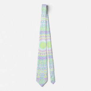 Cravate Mandala Hippie Coloré Groovy