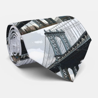 Cravate Manhattan Bridge Empire State Building New York Ne