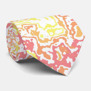 Cravate Marbre numérique coloré vif rétro mod boho hippie