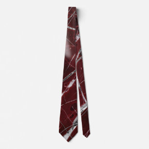 Cravate Marbre rouge brillant de luxe