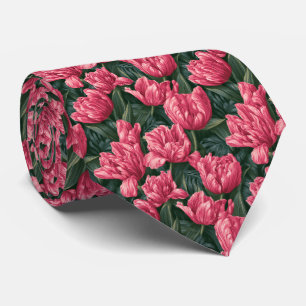 Cravate Mariage Budget Père de la mariée à motif tulipe