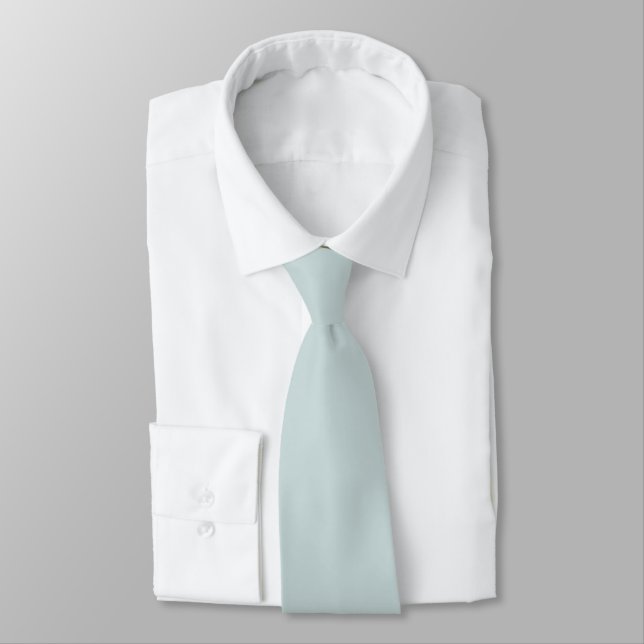 Cravate Mariage de couleur solide argent Sage (Attaché)