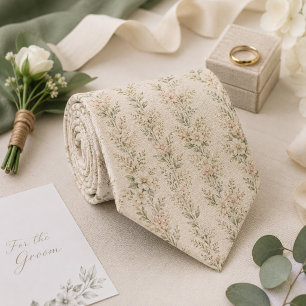 Cravate Mariage de Fleur Sauvage de Sauge Douce