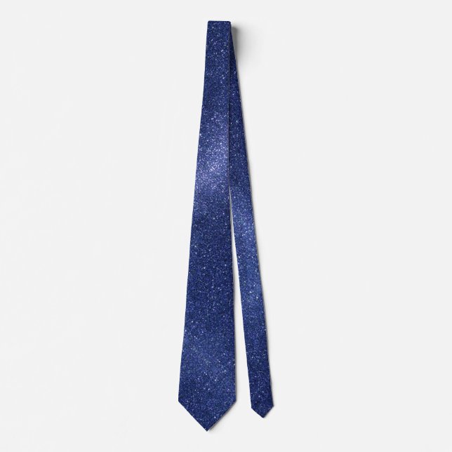 Cravate Mariage de la fête des pères moderne Navy Paillett (Devant)