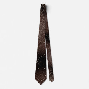 Cravate Mariage de la Fête des Pères Moderne Noir Paillett