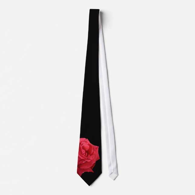 Cravate Mariage de l'élégante Red Rose Groom (Devant)