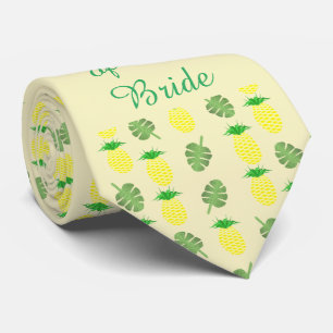 Cravate Mariage d'été tropical Ananas et Palm Feuille