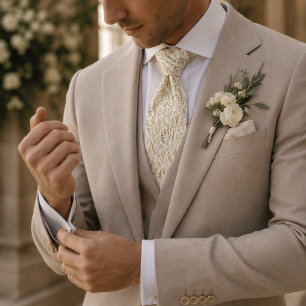 Cravate Mariage Élégant Champ de Blé