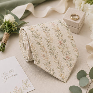 Cravate Mariage élégant dans un jardin de fleurs sauvages