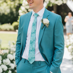 Cravate Mariage étincelant de parties scintillant turquois