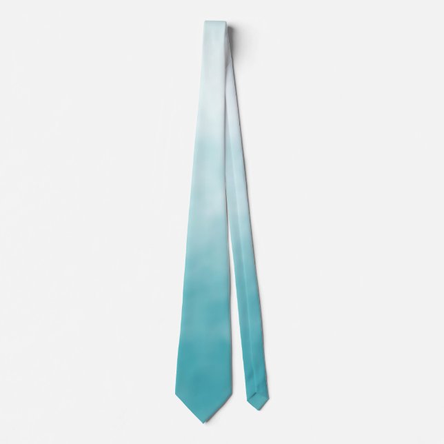Cravate Mariage Monochromatique Turquoise (Devant)