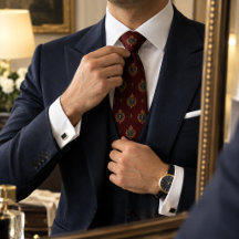 Mariage personnalisé avec blason Old Money Burgund