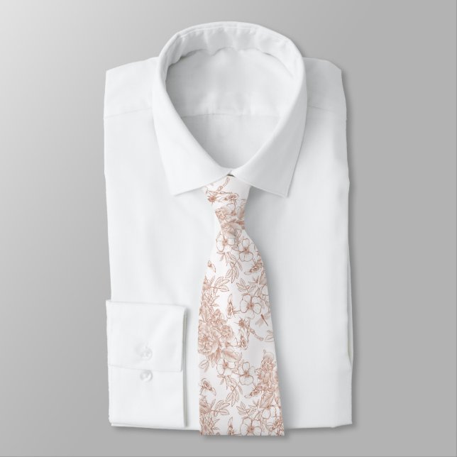 Cravate Mariage sur le thème Toile-De-Jouy  (Attaché)