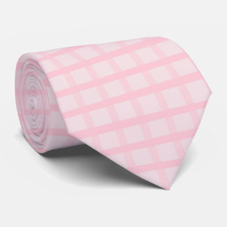 Cravate Mariée Rouge et Motif à Carreaux Rose Thé