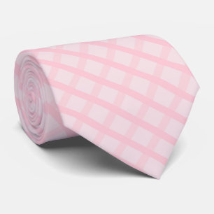 Cravate Mariée Rouge et Motif à Carreaux Rose Thé en Gingh