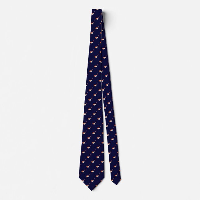 Cravate Marine Blue Golf Le travail des hommes, cadeau de  (Devant)