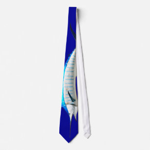 Cravate Marlin bleu profond