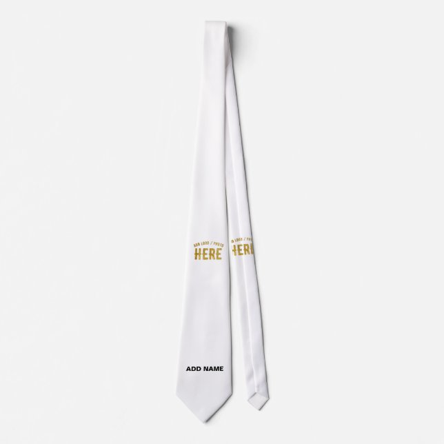 CRAVATE MARQUE BLANCHE VERIFIEE MODERNE PERSONNALISABLE DE (Devant)