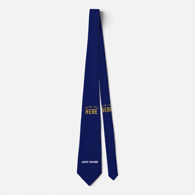 CRAVATE MARQUE VERIFIEE BLEU NAVY PERSONNALISEE MODERNE ET (Devant)