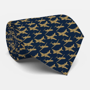 Cravate masculin de la marine et de l'avion Tan