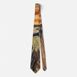 Cravate masculine avec le cri de Munch