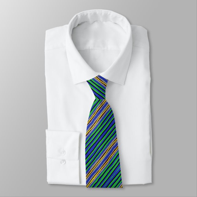 cravate masculine - kente stripes (Attaché)