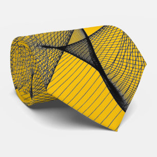 Cravate Matériel de construction Jaune et gris "Spider Web
