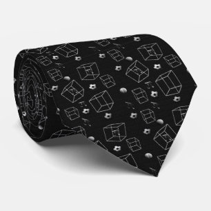 Cravate Math motif noir et blanc