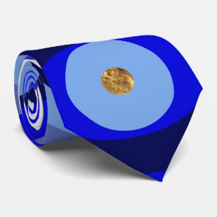 Cravate Mati Mataki grecque - Matiasma Evil Eye blues