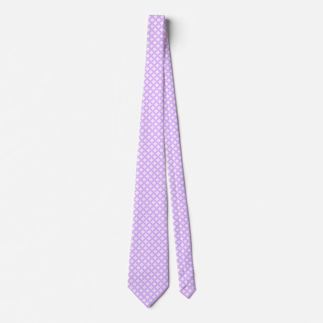 Cravate Mauve classique géométrique (Devant)
