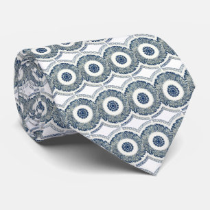 Cravate Médaillon Chinois : Chinoiserie Bleu Indigo