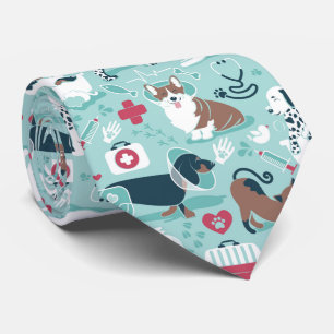 Cravate Médecine vétérinaire, chiens et chats amis