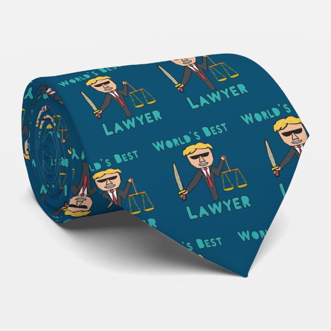Cravate Meilleur avocat du monde (Roulé)